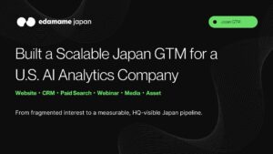 How Edamame Japan Helped a U.S. AI Analytics Company Build a Scalable Japan GTM